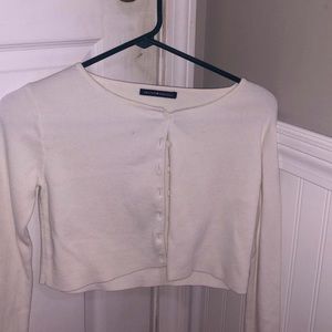 Brandy Melville Cropped White Cardigan